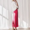 The Pink Long Cupro Skirt