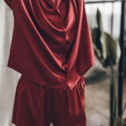 The Red Silk Shirt -Mikuta Store mikuta red silk shirt red silk boxer shorts 2571 scaled