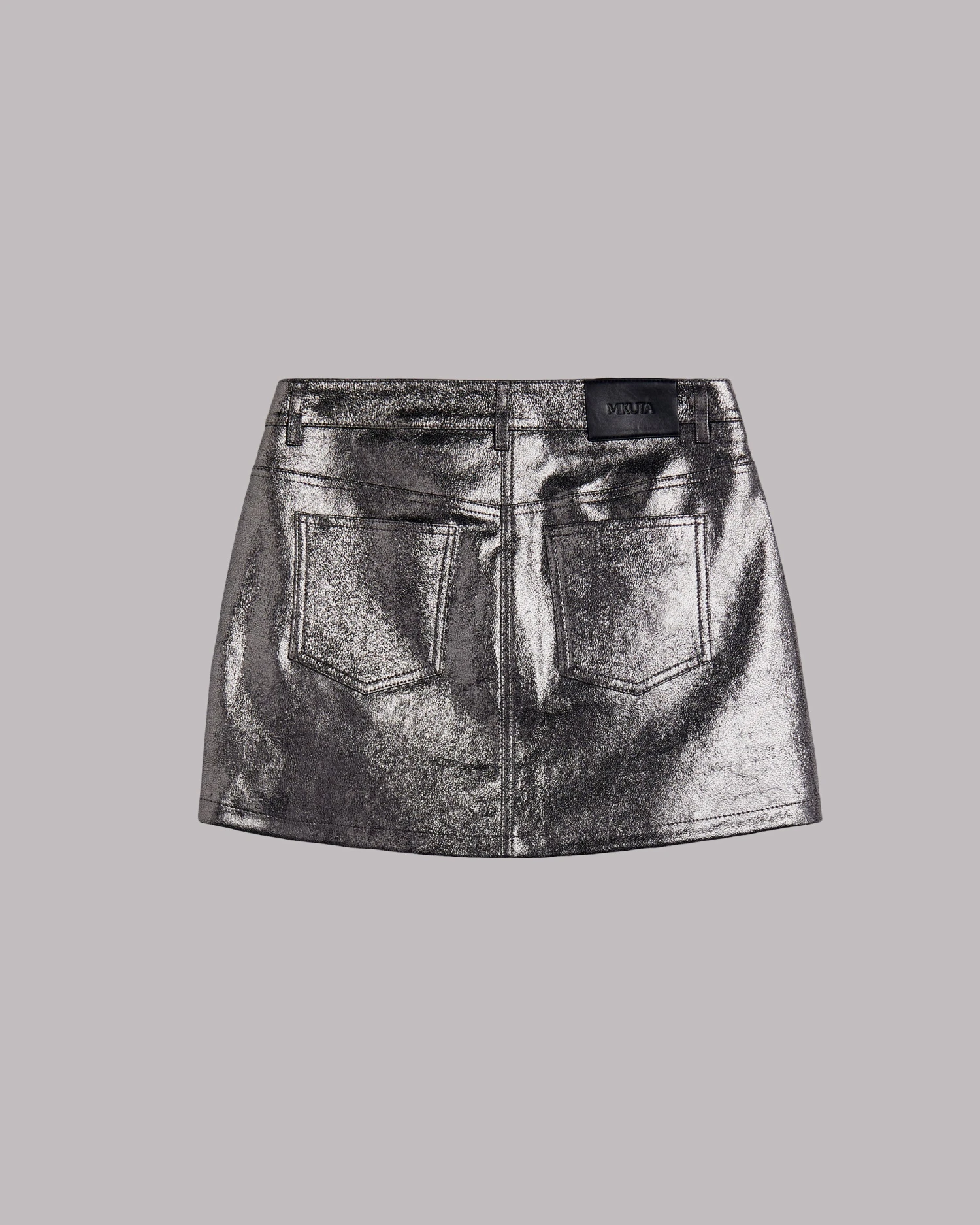 The Silver Coated Leather Skirt 7 The Silver Coated Leather Skirt - Image 5