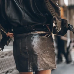 The Silver Coated Leather Skirt 10 The Silver Coated Leather Skirt -Mikuta Store mikuta silver coated leather skirt off white vintage unisex t shirt leather jacket 2689 scaled