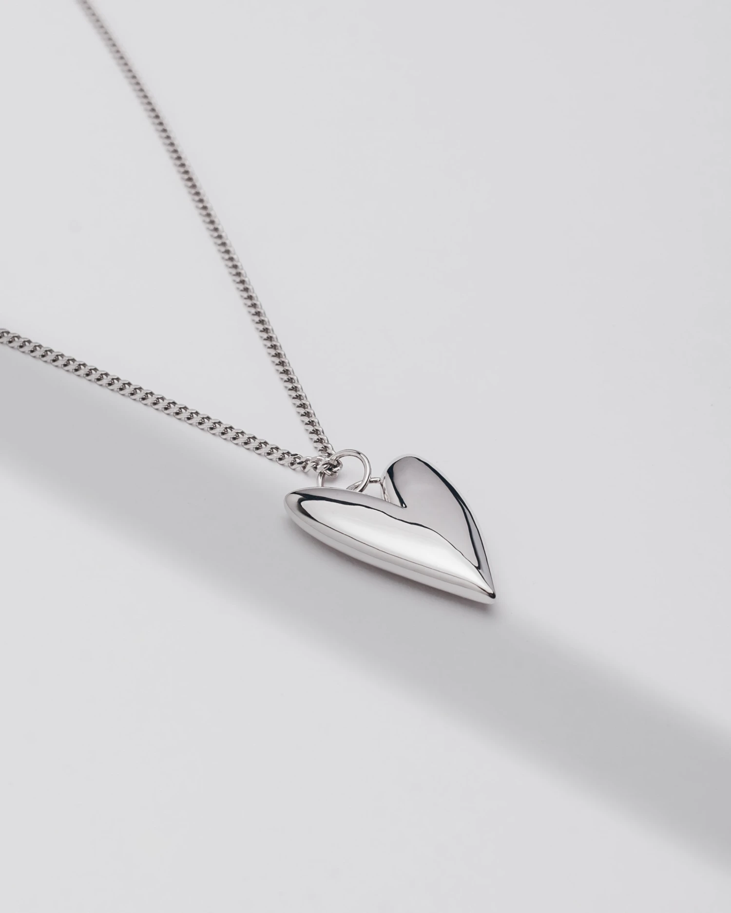 The Silver Long Heart Necklace 5 The Silver Long Heart Necklace - Image 4