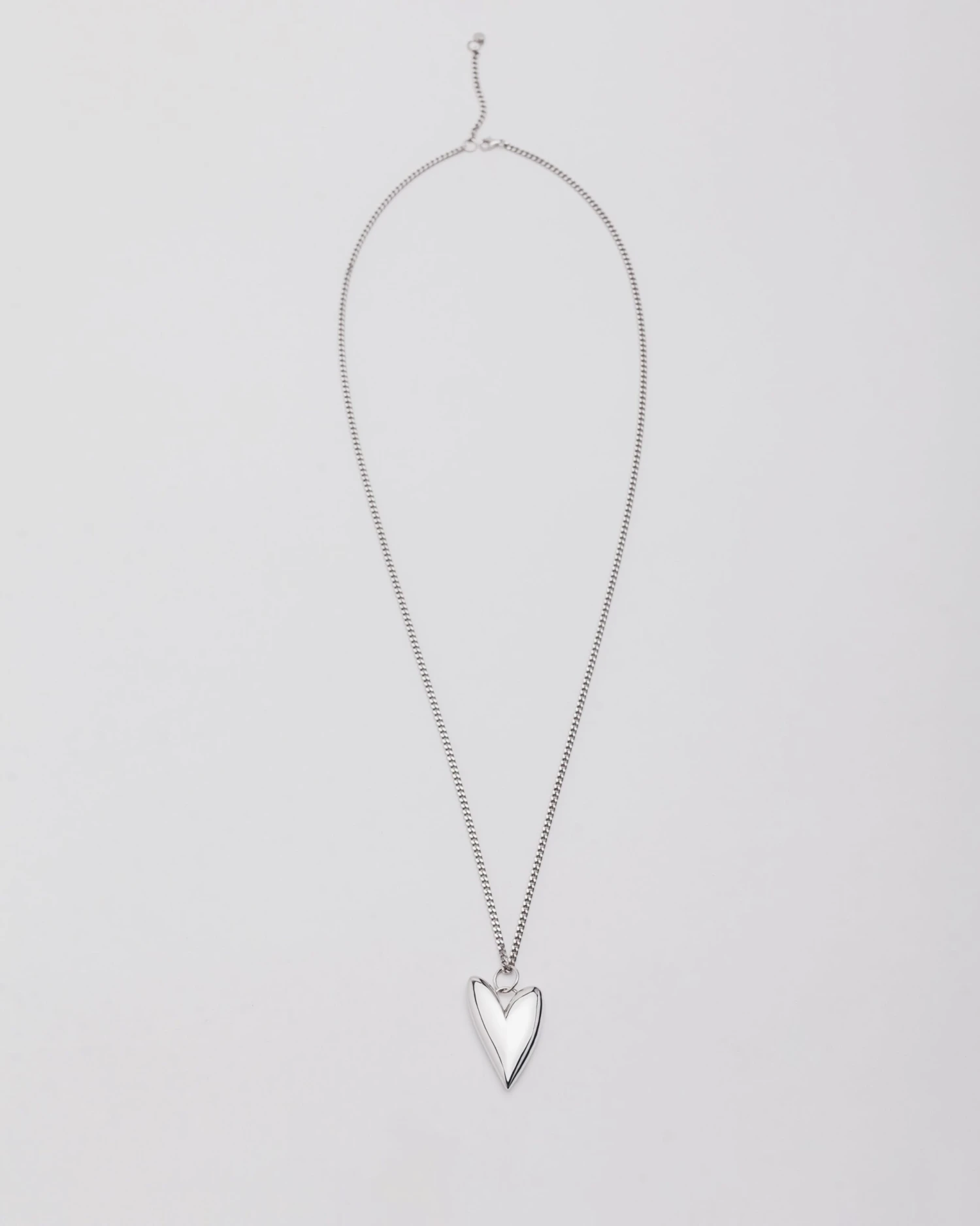 The Silver Long Heart Necklace 4 The Silver Long Heart Necklace - Image 3