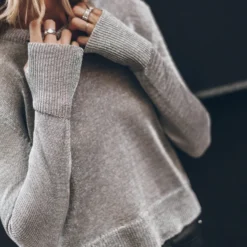 The Silver Metallic Knitted Sweater -Mikuta Store mikuta silver metallic knitted sweater 7473 scaled