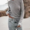 The Silver Sparkly Thin Knitted Sweater -Mikuta Store mikuta silver sparkly thin knitted sweater blue baggy jeans 0635 scaled