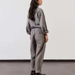 The Stone Jumpsuit -Mikuta Store mikuta stone jumpsuit black leaced leather boots model lisa 2 scaled