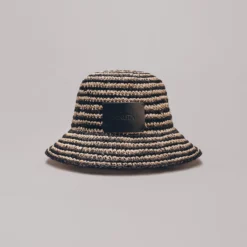 The Striped Raffia Bucket Hat