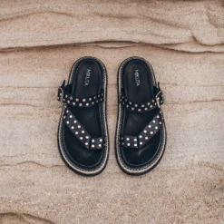 The Black Chunky Sandals