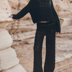 The Black Crochet Pants