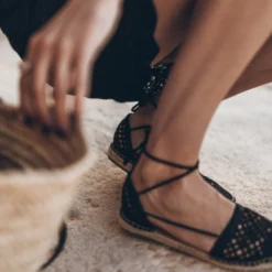 The Black Laced Espadrilles -Mikuta Store mikuta the black laced espadrilles 1027 scaled