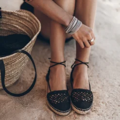 The Black Laced Espadrilles