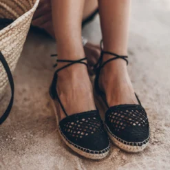 The Black Laced Espadrilles -Mikuta Store mikuta the black laced espadrilles 1264 scaled
