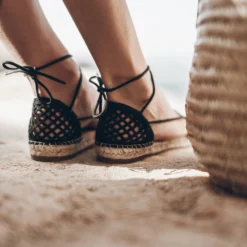 The Black Laced Espadrilles -Mikuta Store mikuta the black laced espadrilles 1338 scaled