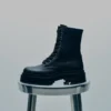 The Black Laced Leather Boots -Mikuta Store mikuta the black laced leather boots 2529332 scaled