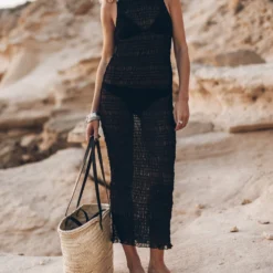 The Black Long Sheer Dress 19 The Black Long Sheer Dress -Mikuta Store mikuta the black long sheer dress the large cesta bag 5125 scaled