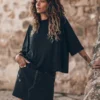 The Black Loose Linen T-Shirt