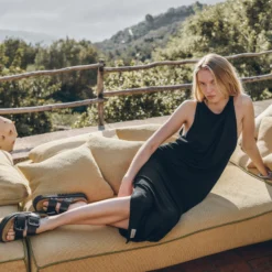 The Black Low Back Linen Tank Dress 16 The Black Low Back Linen Tank Dress -Mikuta Store mikuta the black low back linen tank dress the black leather buckle sandals lena w SS25 042 scaled