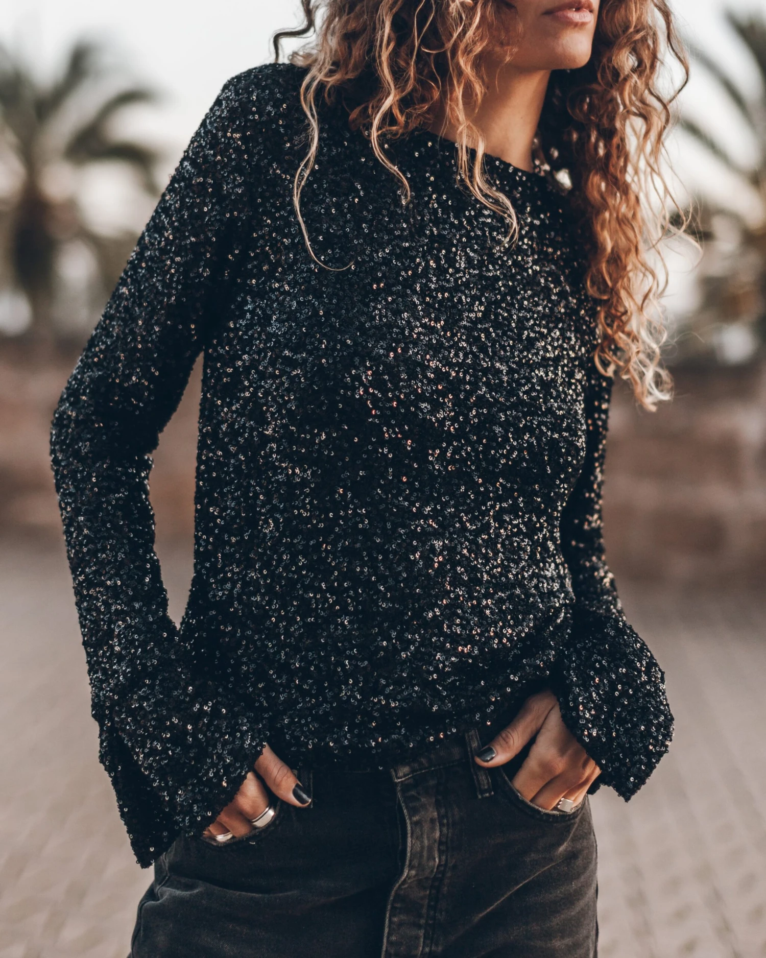 The Black Sequin Blouse 7 The Black Sequin Blouse - Image 5