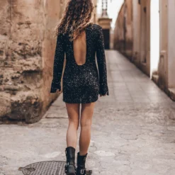 The Black Sequin Dress 14 The Black Sequin Dress -Mikuta Store mikuta the black sequin dress the black buckle boots aina b SS25 8434 scaled