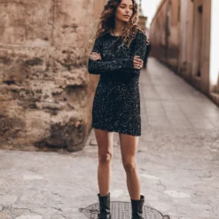 The Black Sequin Dress 13 The Black Sequin Dress -Mikuta Store mikuta the black sequin dress the black buckle boots aina b SS25 8553 scaled