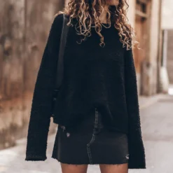 The Black Soft Knitted Sweater