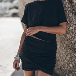 The Dark Draped Skirt