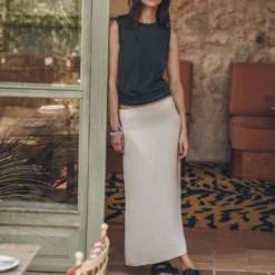 The Light Long Slip Skirt 11 The Light Long Slip Skirt -Mikuta Store mikuta the dark draped tank top the light long slip skirt the black leather buckle sandals myriam t SS25 04 9 scaled