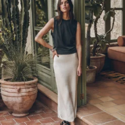 The Light Long Slip Skirt 10 The Light Long Slip Skirt -Mikuta Store mikuta the dark draped tank top the light long slip skirt the black leather buckle sandals myriam t SS25 04 scaled