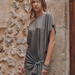 The Dark Faded Long Knotted Batwing Dress 7 The Dark Faded Long Knotted Batwing Dress -Mikuta Store mikuta the dark faded long knotted batwing dress the black studded leather sandals lena w SS25 04 2 scaled