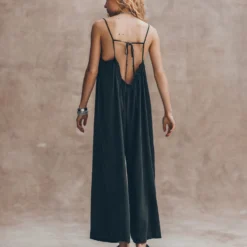 The Dark Flowy Jumpsuit 20 The Dark Flowy Jumpsuit -Mikuta Store mikuta the dark flowy jumpsuit the black leather buckle sandals liva b SS25 2078 scaled