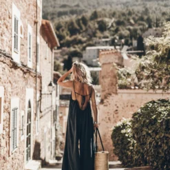 The Dark Flowy Jumpsuit 21 The Dark Flowy Jumpsuit -Mikuta Store mikuta the dark flowy jumpsuit the black leather buckle sandals the large cesta bag 5066 scaled