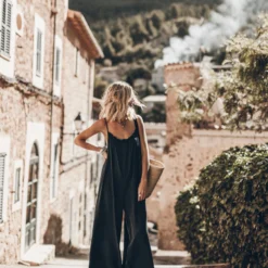 The Dark Flowy Jumpsuit 23 The Dark Flowy Jumpsuit -Mikuta Store mikuta the dark flowy jumpsuit the black leather buckle sandals the large cesta bag 5556 scaled