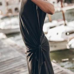 The Dark Long Knotted Batwing Dress -Mikuta Store mikuta the dark long knotted batwing dress 9738 scaled