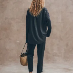 The Dark Loose Lyocell Shirt 11 The Dark Loose Lyocell Shirt -Mikuta Store mikuta the dark loose lyocell shirt the dark chill pants the black studded leather sandals liva b SS25 2661 scaled