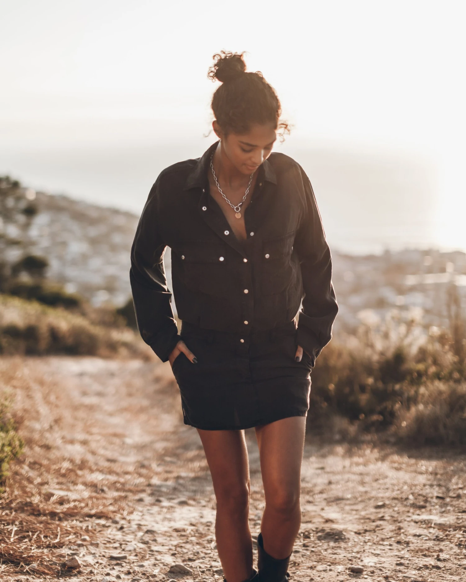 The Dark Pocket Shirt Dress 5 The Dark Pocket Shirt Dress - Image 3