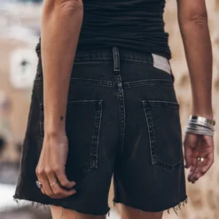 The Black Loose Denim Shorts