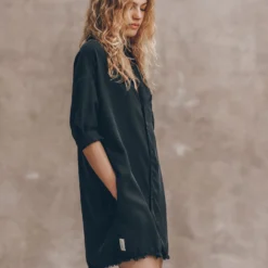The Dark Shirt Dress 12 The Dark Shirt Dress -Mikuta Store mikuta the dark shirt dress the black strappy leather sandals liva b SS25 2847 scaled