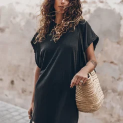 The Dark Short Batwing Dress