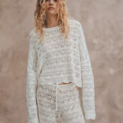The Ecru Crochet Sweater 17 The Ecru Crochet Sweater -Mikuta Store mikuta the ecru crochet sweater the ecru crochet pants liva b SS25 05 1331 scaled