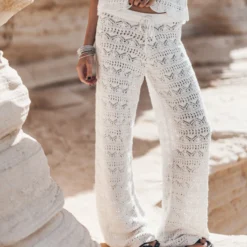 The Ecru Crochet Pants -Mikuta Store mikuta the ecru crochet tank top the ecru crochet pants 2521 scaled