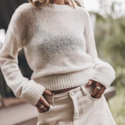 The Ecru Fine Knitted Sweater 12 The Ecru Fine Knitted Sweater -Mikuta Store mikuta the ecru fine knitted sweater the white denim skirt 3860 scaled