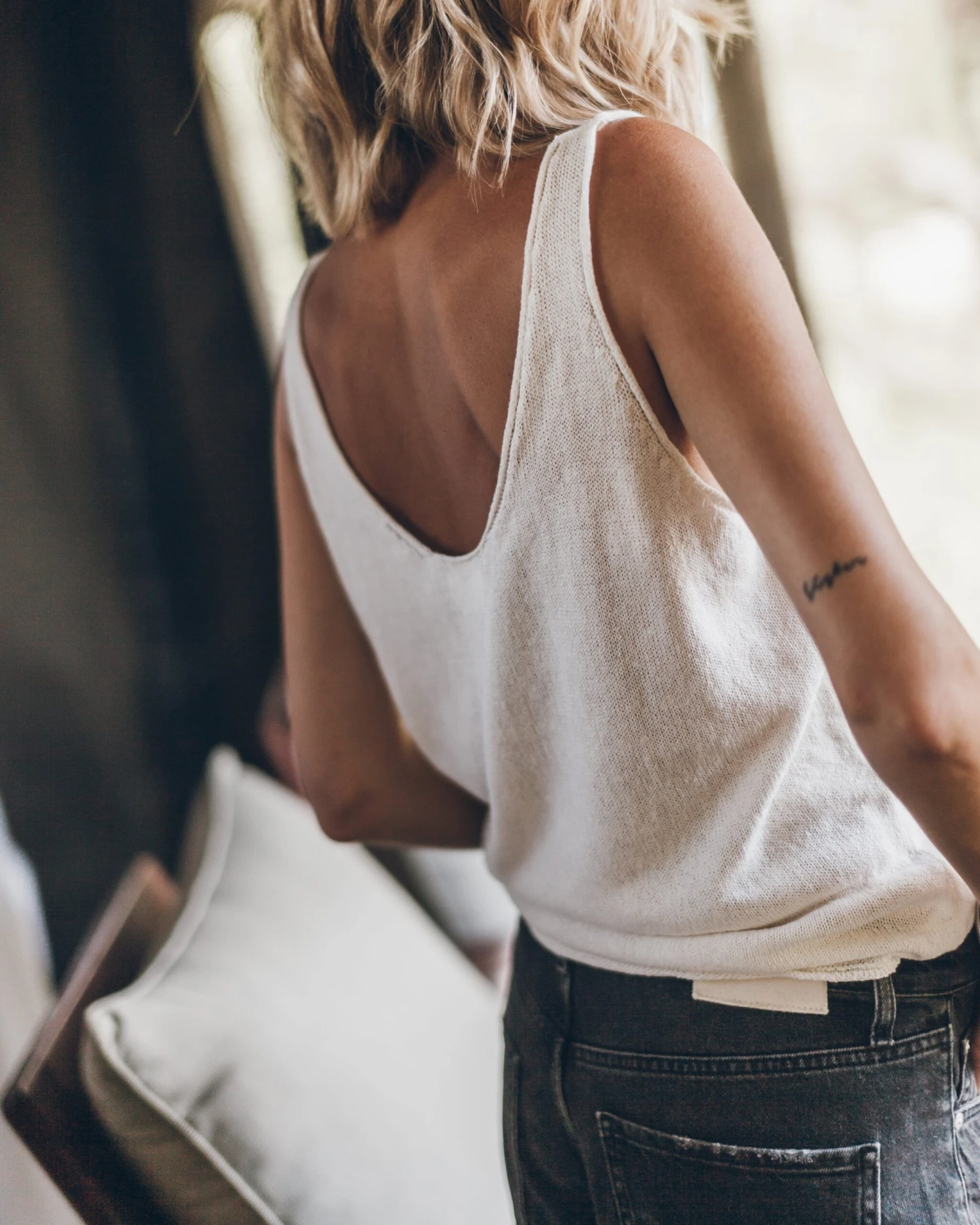 The Ecru Thin Knit Tank Top 5 The Ecru Thin Knit Tank Top - Image 3