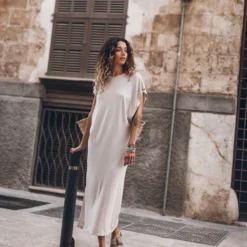 The Light Long Batwing Dress