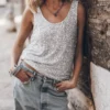The Light Sequin Base Tank Top -Mikuta Store mikuta the light sequin base tank top the blue baggy jeans 5660 scaled