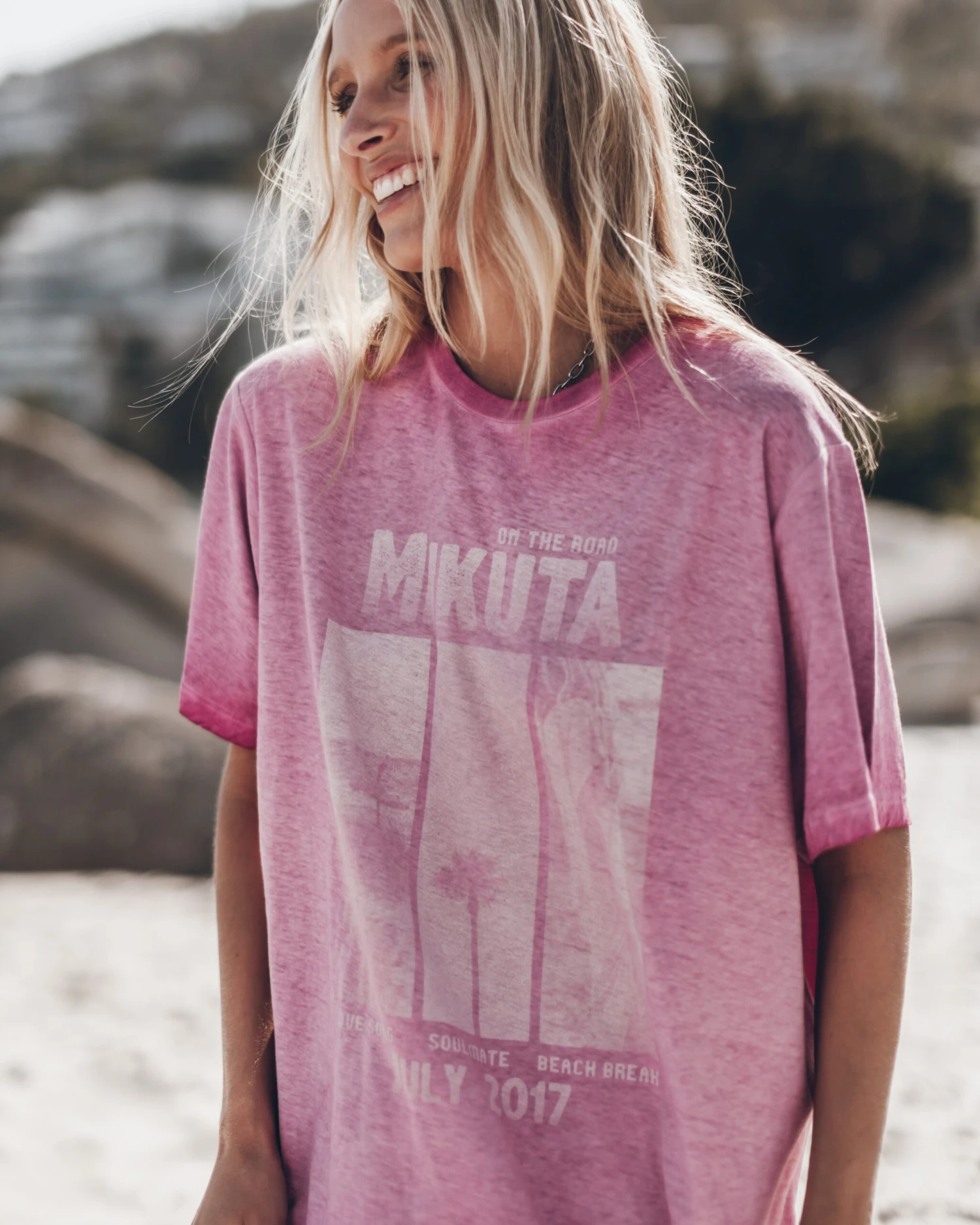 The Pink Faded On The Road Relaxed T-Shirt 3 The Pink Faded On The Road Relaxed T-Shirt