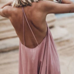 The Pink Long Beach Dress 12 The Pink Long Beach Dress -Mikuta Store mikuta the pink long beach dress 4998 scaled