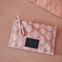 The Pink Printed Canvas Pouch