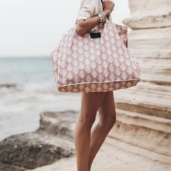 The Pink Printed Large Canvas Bag 5 The Pink Printed Large Canvas Bag -Mikuta Store mikuta the pink printed large canvas bag 6967 scaled