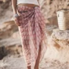 The Pink Printed Pareo -Mikuta Store mikuta the pink printed pareo the white regular tank top the large cesta bag 4573 scaled