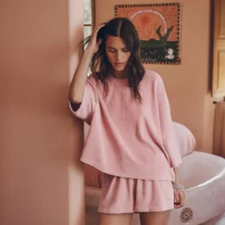 The Pink Towelling T-Shirt 14 The Pink Towelling T-Shirt -Mikuta Store mikuta the pink toweling t shirt the pink toweling co ord shorts myriam t SS25 04 6 scaled