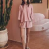 The Pink Towelling T-Shirt -Mikuta Store mikuta the pink toweling t shirt the pink toweling co ord shorts myriam t SS25 04 scaled